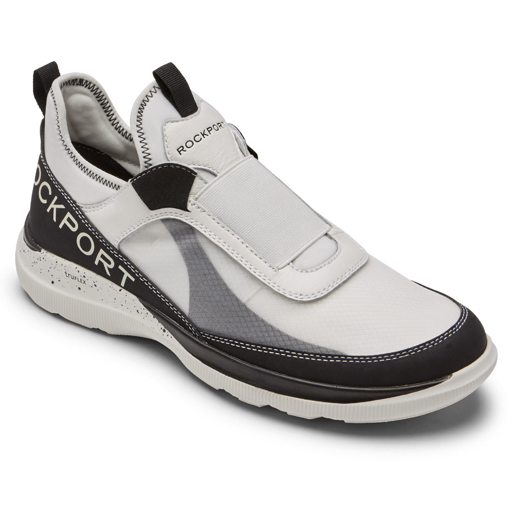 Sapato Vela Rockport Homem Branco/Pretas - Truflex Hybrid Gore - 24610VIJR